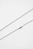 O.P Jewellery recycled 925 silver Ball Chain necklace showcasing the polished spherical links and clasp detail.