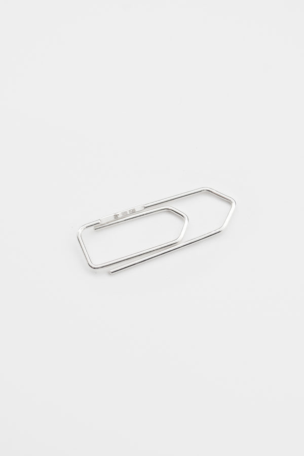 O.P Jewellery paperclip pendant crafted in recycled 925 silver with a clean 30 mm shape.