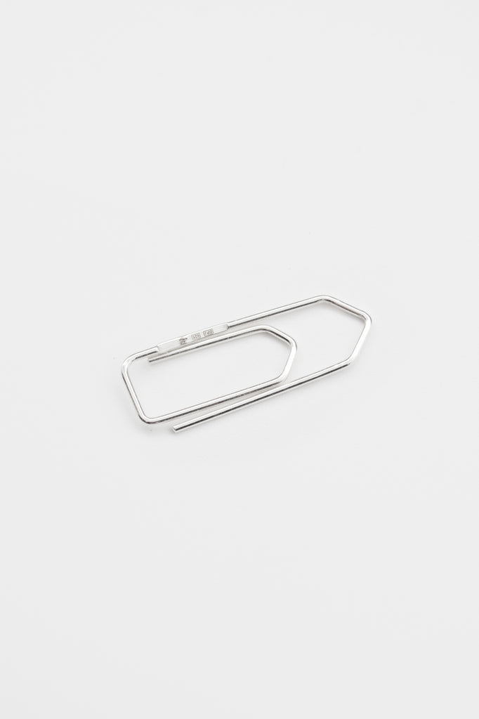 O.P Jewellery paperclip pendant crafted in recycled 925 silver with a clean 30 mm shape.