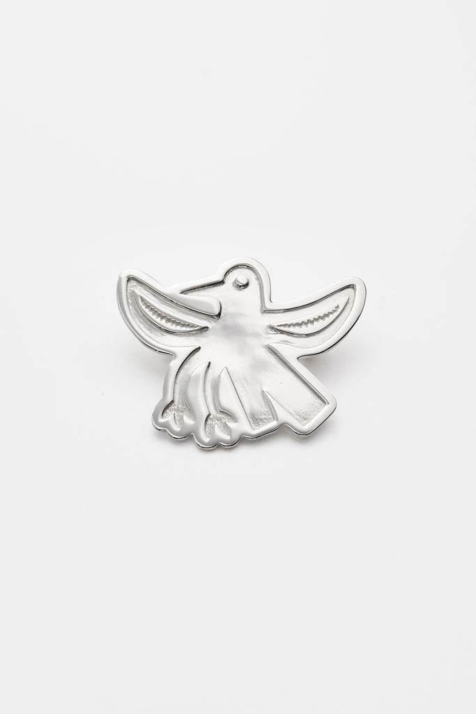 O.P Jewellery recycled 925 silver Skata Naive Passion Pin against a plain background.