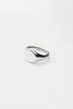 O.P Jewellery oval signet ring crafted in recycled 925 sterling silver with a plain face and inner stamp.
