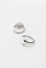 O.P Jewellery recycled 925 silver Oval Signet Rings showing the interior hallmarks and smooth face against a plain background.
